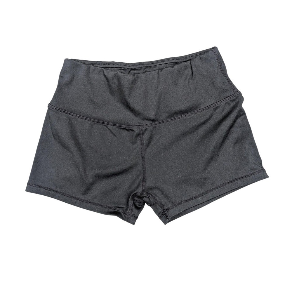 Sports Wear Womens Black High Waisted Compression Athletic Shorts Small Hidden